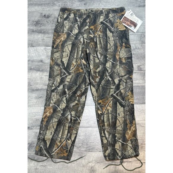 Spartan Camo Pants Mens XL 40x33 Realtree Cargo Cotton Hunting USA‎ Made 90s NEW - Picture 1 of 9